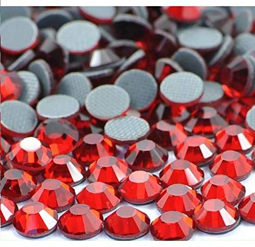 300 Strasssteine zum Aufbügeln, rot, rot, hell, SIAM Hotfix Rhinestone, Steine, Iron on, Dekoration, Stoff, Handy, Kleidung, Schmuck Brillabenny (SSS20/5mm) von BrillaBenny