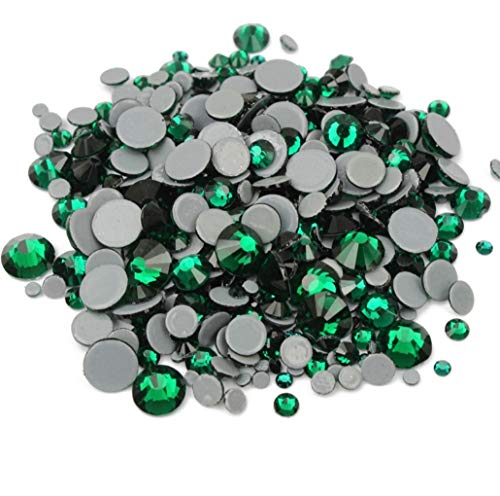 BrillaBenny 1000 Emerald Smaragdgrün HOTFIX Mix 2mm/3mm/4mm/5mm/6mm Strass Crystal Luxury Green von BrillaBenny