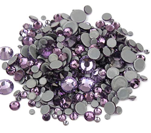 BrillaBenny 1000 Thermo-Klebekristalle lila Tansanit violett HOTFIX Mix 2mm/3mm/4mm/5mm/6mm Strass Crystal von BrillaBenny