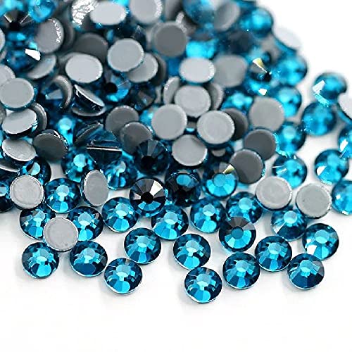 Brillabenny - 1400 Strasssteine zum Aufbügeln, für Stoffe, Schuhe und DIY-Dekoration, Hotfix-Kristalle (Blau Türkis, Pfauenblau, SS20/5 mm) von BrillaBenny