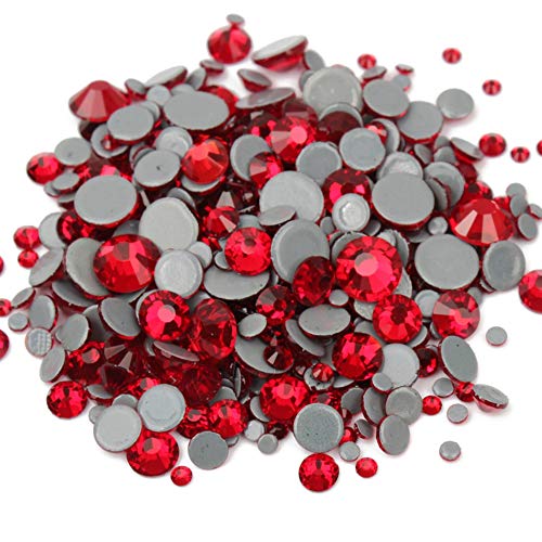 1000 Kristallen Fusible Top Quality Light Siam Rot Red Hotfix Mix 2 mm/3 mm/4 mm/5 mm/6 mm Rhinestone Crystal Diamond Luxury Flatback Hot Fix brillabenny von Brillabenny
