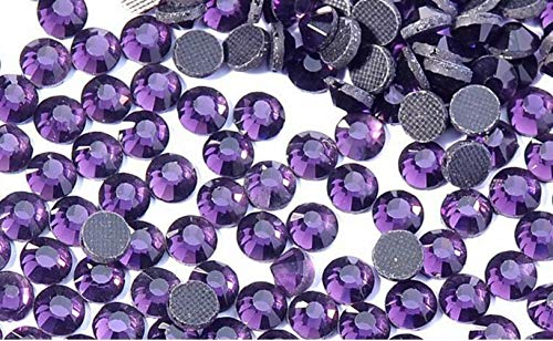 BrillaBenny 300 Strasssteine, Tansanit, lila, zum Aufbügeln, Hotfix, Strasssteine, Kristallglas, lila, violett (SS16/4 mm) von Brillabenny