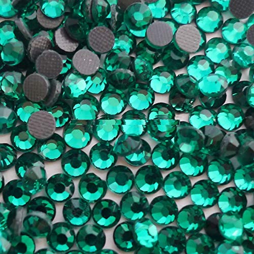 Brillabenny 300 Strasssteine SS20/5MM zum Aufbügeln, Grün Smaragdgrün HOTFIX Rhinestone Crystal Dekoration Textilien Schmuck Handy von Brillabenny