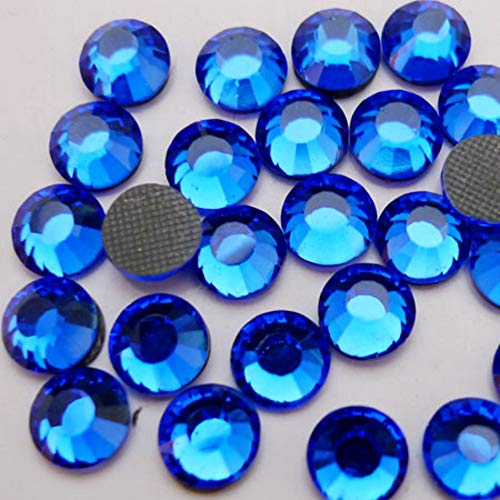 Brillabenny 300 Glitzer Strass Saphir Blau zum Aufbügeln Hotfix Rhinestone Saphir Royal Blue Dekorationen Kleid Body Kostüm (SS16/4MM) von Brillabenny