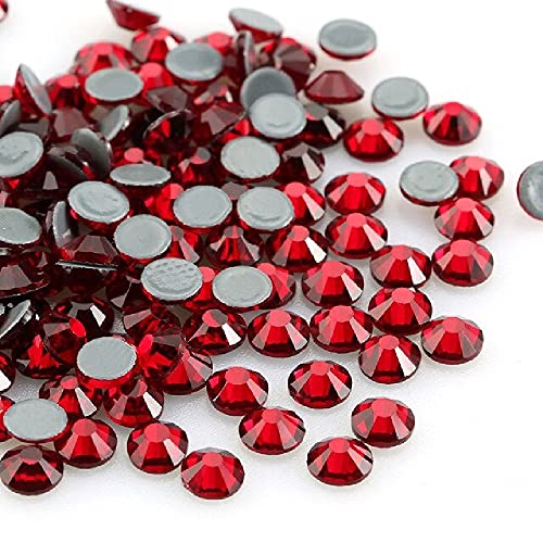 Brillabenny Kristalle Strasssteine, dunkelrot, Rubin SIAM, zum Aufbügeln, HotFIX Eiskunstlauf, Kleid Rot Crystal (1400, SS20 / 5 mm) von Brillabenny