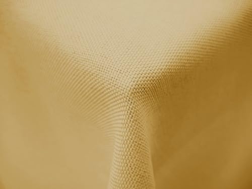 Textil Tischdecke Tischtuch Leinendecke Leinenoptik Lotuseffekt schmutzabweisend Fleckschutz pflegeleicht (Rund 160 cm, Sand) von Brillant