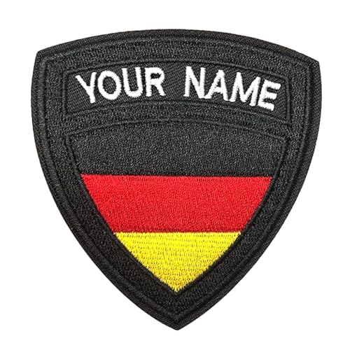 Personalisierter Aufnäher, Benutzerdefinierte Namenspatches Militär Aufnäher, 2PCS Haken Schleife Eisen auf taktische Stickerei Moral Aufnäher für Kleidung Jacken Weste Rucksäcke (FLAG) von Brillianne