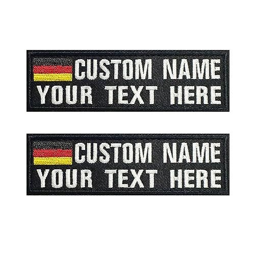 Benutzerdefinierte deutsche Militär Name Patch personalisierte gestickte Text Namensschild mit Verschluss Klettverschluss in vielen Größen und Farben von Brillianne