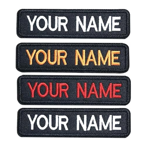 Benutzerdefinierte Name Patch, 2Pcs personalisierte Motorrad Weste Patches, Eisen auf Haken Schleife Moral Patches gestickte Name Patch für taktische Weste Rucksäcke Jacken Hundegeschirr von Brillianne
