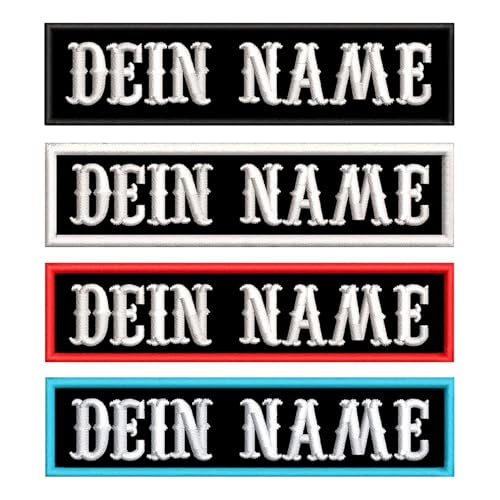 Personalisierter Aufnäher, 2PCS kundenspezifische Stickerei Text/Name Patches mit Klettverschluss oder Bügeleisen auf, taktische moralische Namensabzeichen für Biker Motorrad Weste Rucksäcke von Brillianne