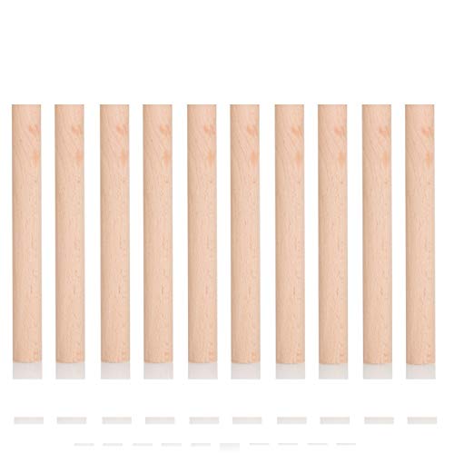 10 x Holz Dübel, Craft Sticks 10 mm dick, 10 cm, 15 cm, 30 cm lang, 10 cm von BrilliantBuys