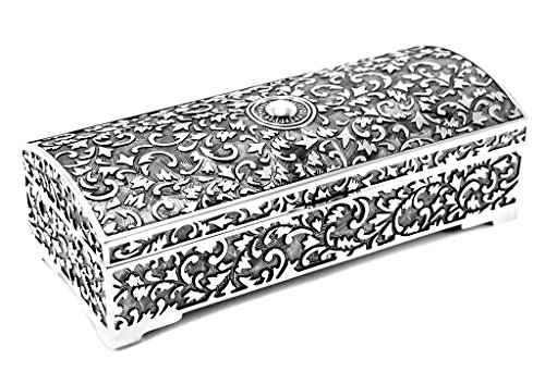 Brillibrum Design Antike Schmuckschatulle versilbert mit Spiegel großes Schmuckkästchen anlaufgeschützt Ring Schatulle Brillibrum Design Antike Schmuckschatulle versilbert mit Spiegel großes Schmuckkästchen anlaufgeschützt Ring Schatulle von Brillibrum