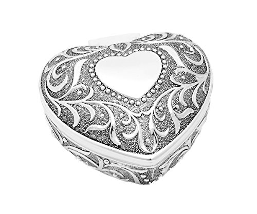 Brillibrum Design Schmuckschatulle in Herzform versilbert anlaufgeschützt Ring Schachtel Schmuck Aufbewahrung Brillibrum Design Schmuckschatulle in Herzform versilbert anlaufgeschützt Ring Schachtel Schmuck Aufbewahrung von Brillibrum
