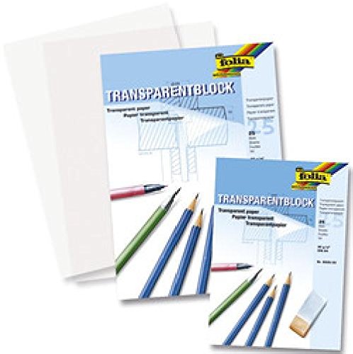 Transparentpapier A3 80g/qm 25 Blatt, Architektenpapier von Bringmann