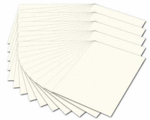 folia 614/50 01 - Fotokarton DIN A4, 300 g/qm, 50 Blatt, perlweiß - zum Basteln und kreativen Gestalten von Karten, Fensterbildern und für Scrapbooking von folia