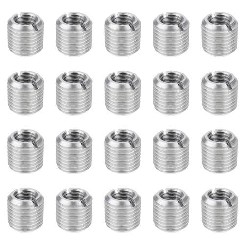 Briny River Gewindeadapter aus 304 Edelstahl, M12 x 1,25 Stecker auf M8 x 1,25 Buchse, Schlitz-Reduzierstück für Motorrad, Auto, 20 Stück von Briny River