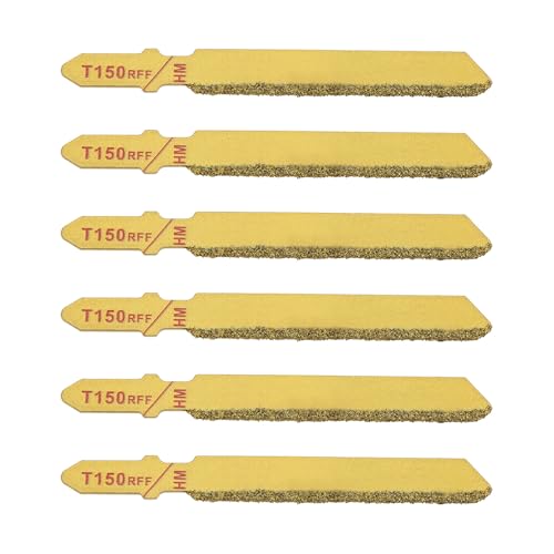 Briny River T150RFF T-Klingen, Länge 76 mm, Zahnlänge 54 mm, Körnung 50, Hartmetall-Klingen, Hartmetallbestückte Klingen zum Schneiden von Granit, Marmor, 6 Stück Briny River T150RFF T-Klingen, Länge 76 mm, Zahnlänge 54 mm, Körnung 50, Hartmetall-Klingen, Hartmetallbestückte Klingen zum Schneiden von Granit, Marmor, 6 Stück von Briny River