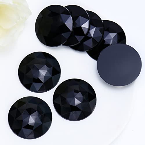 Briskbloom 40 mm große flache Rückseite, Strasssteine, 8 Stück, schwarze runde Acryl-Edelsteine mit flacher Rückseite, für Handwerk, Cosplay, Kostüm, Schmuckherstellung, DIY-Diamantsteine Briskbloom 40 mm große flache Rückseite, Strasssteine, 8 Stück, schwarze runde Acryl-Edelsteine mit flacher Rückseite, für Handwerk, Cosplay, Kostüm, Schmuckherstellung, DIY-Diamantsteine von Briskbloom