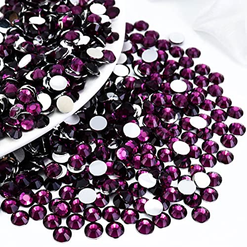 Briskbloom SS16 Strasssteine mit flacher Rückseite, 4 mm, Kunstharz, Weinrot, flache Rückseite, für Nägel, Becher, Flaschen, Basteldekoration, lose glitzernde Diamantsteine, 3000 Stück von Briskbloom