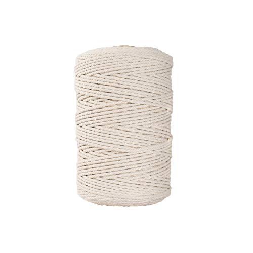 Briskorry Makramee Schnur 3mm x 100m Baumwollseil Natürliche Dicke Baumwollschnur Dekoratives Stricken Handgemacht Schnur für Aufhängung Craft Wand hängen handgefertigt DIY Aufhänger Dekokordel Briskorry Makramee Schnur 3mm x 100m Baumwollseil Natürliche Dicke Baumwollschnur Dekoratives Stricken Handgemacht Schnur für Aufhängung Craft Wand hängen handgefertigt DIY Aufhänger Dekokordel von Briskorry