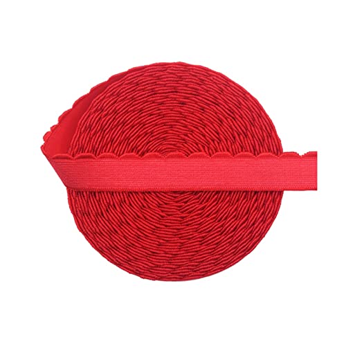 Bristlegrass BH-Träger, 91 cm, 9,5 cm, rot, umklappbar, elastisches Elastan-Satinband, Spitzenkleid, Nähen, Basteln, 9,5 cm, Rot von Bristlegrass