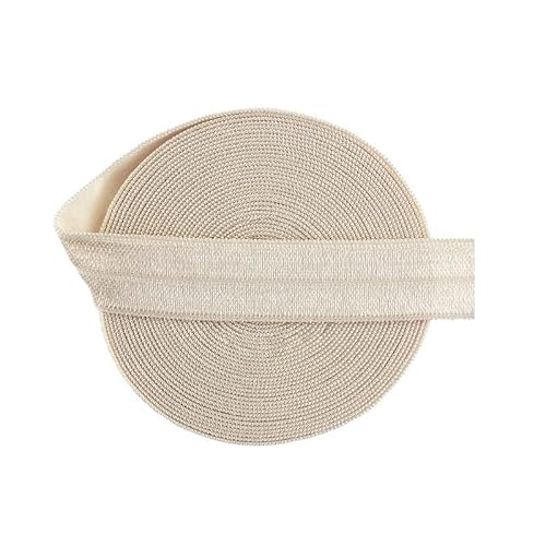 Bristlegrass Elastisches Band mit Picot-Schlaufen, dekoratives Rüschen-Spitzenband für Dessous, Unterwäsche, Nähen, einfarbig, Nähspitze, Nude (2 Yard 5/8 Zoll) von Bristlegrass