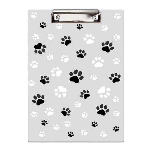 Britimes Klemmbrett, dekoratives Klemmbrett für Büro, Schule, Hartfaserplatte, Holz, für Standard-A4, Briefgröße, Haustiere, Hundepfote, 31,8 x 21,6 cm, Grau Britimes Klemmbrett, dekoratives Klemmbrett für Büro, Schule, Hartfaserplatte, Holz, für Standard-A4, Briefgröße, Haustiere, Hundepfote, 31,8 x 21,6 cm, Grau von Britimes