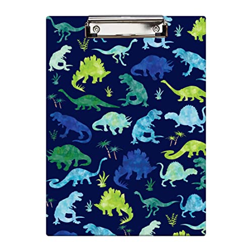 Britimes Klemmbrett Dekoratives Büro Schule Hartfaserplatte Holz Pflege Klemmbrett und Ziehen für Standard A4 Briefgröße Cartoon Antike Tier Dinosaurier 32 x 22,6 cm von Britimes