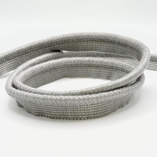 8 mm geflochtene Lippe mit Kordel, Silber auf 25 m Karte von British Trimmings
