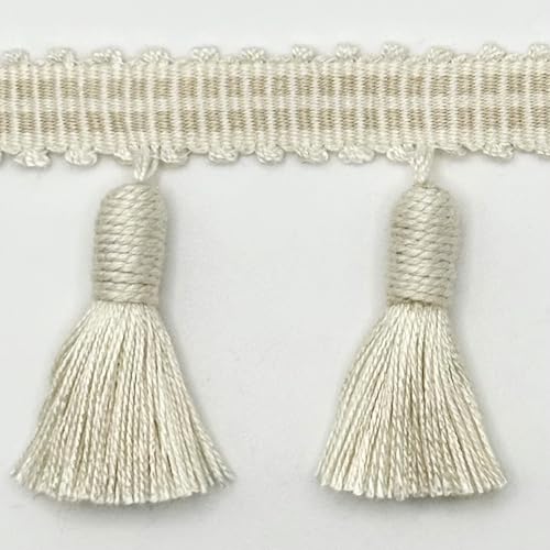 Quasten-Fransen, 6 cm, cremefarben von British Trimmings