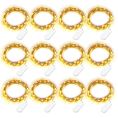 BrizLabs LED Lichterkette Batterie, 12 Stück 2M 20 LED Mrico Kupfer Drahtlichterkette Innen Batteriebetriebene Dekorative Lichter für DIY Party Schlafzimmer Flasche Hochzeit Weihnachten, Warmweiß BrizLabs LED Lichterkette Batterie, 12 Stück 2M 20 LED Mrico Kupfer Drahtlichterkette Innen Batteriebetriebene Dekorative Lichter für DIY Party Schlafzimmer Flasche Hochzeit Weihnachten, Warmweiß von BrizLabs