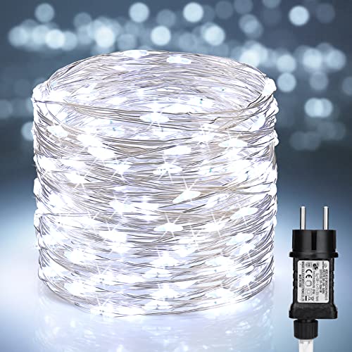 BrizLabs Lichterkette Außen Draht, 20M 200 LED Kupferdraht Weihnachten Lichterketten Innen mit Strombetrieben Wasserdicht 8 Modi Outdoor Weihnachtsbeleuchtung für Zimmer Garten Hochzeit Party, Weiß BrizLabs Lichterkette Außen Draht, 20M 200 LED Kupferdraht Weihnachten Lichterketten Innen mit Strombetrieben Wasserdicht 8 Modi Outdoor Weihnachtsbeleuchtung für Zimmer Garten Hochzeit Party, Weiß von BrizLabs