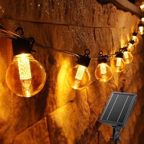 BrizLabs Lichterkette Außen Solar, 12.6M 25 LED G40 Solar Glühbirnen Lichterketten Garten Glühlampen Aussen Wetterfest Solarlichterkette für Balkon Terrasse Haus Hochzeit Party Outdoor Deko, Warmweiß BrizLabs Lichterkette Außen Solar, 12.6M 25 LED G40 Solar Glühbirnen Lichterketten Garten Glühlampen Aussen Wetterfest Solarlichterkette für Balkon Terrasse Haus Hochzeit Party Outdoor Deko, Warmweiß von BrizLabs