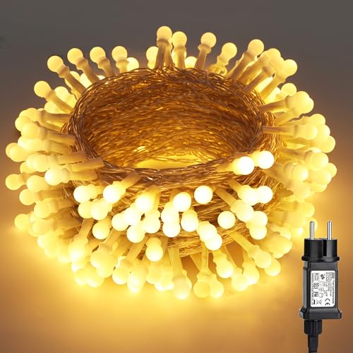BrizLabs 200 LED Lichterkette Kugel, 20m Mini Globe Lichterketten Innen 8 Modi mit Stecker Wasserdicht Weihnachtsbeleuchtung Außen für Kinderzimmer Garten Balkon Hochzeit Party Deko, Warmweiß BrizLabs 200 LED Lichterkette Kugel, 20m Mini Globe Lichterketten Innen 8 Modi mit Stecker Wasserdicht Weihnachtsbeleuchtung Außen für Kinderzimmer Garten Balkon Hochzeit Party Deko, Warmweiß von BrizLabs