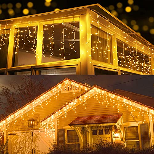 BrizLabs Weihnachten Eisregen Lichterkette Außen, 20M 600 LED Weihnachtsbeleuchtung Warmweiß Eiszapfen Strombetrieben 8 Modi Wasserdicht Außenlichterkette für Fenster Party Hochzeit Garten Balkon Deko BrizLabs Weihnachten Eisregen Lichterkette Außen, 20M 600 LED Weihnachtsbeleuchtung Warmweiß Eiszapfen Strombetrieben 8 Modi Wasserdicht Außenlichterkette für Fenster Party Hochzeit Garten Balkon Deko von BrizLabs