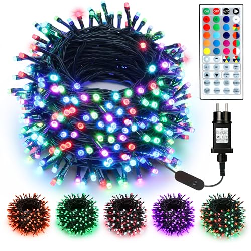 BrizLabs Weihnachtsbaum Lichterkette Außen, 30M 300 LED Farbwechsel Weihnachtsbeleuchtung Steckdose mit Timer Dimmbar RGB Wasserdicht Beleuchtung für Innen Zimmer Garten Party Balkon Halloween Deko BrizLabs Weihnachtsbaum Lichterkette Außen, 30M 300 LED Farbwechsel Weihnachtsbeleuchtung Steckdose mit Timer Dimmbar RGB Wasserdicht Beleuchtung für Innen Zimmer Garten Party Balkon Halloween Deko von BrizLabs