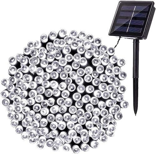 Solar Lichterkette Außen, BrizLabs 22M 200 LED Solarlichterkette Wasserdicht Außenlichterkette 8 Modi Solar Beleuchtung Deko für Garten, Terrasse, Yard, Haus, Hochzeit, Weihnachten, Kaltweiß von BrizLabs