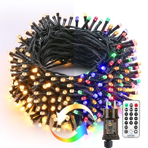 Weihnachten Deko Lichterkette, BrizLabs 30M 300 LED Außen Weihnachtsbaum Lichterkette Strom Warmweiß und Bunt Dimmbar 11 Modi mit Fernbedienung Wasserdicht Lichter für Innen Haus Hochzeit Party Garten Weihnachten Deko Lichterkette, BrizLabs 30M 300 LED Außen Weihnachtsbaum Lichterkette Strom Warmweiß und Bunt Dimmbar 11 Modi mit Fernbedienung Wasserdicht Lichter für Innen Haus Hochzeit Party Garten von BrizLabs