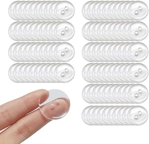 100 PCS Round Clear Button 15mm (10mm,Clear) von BroLuka