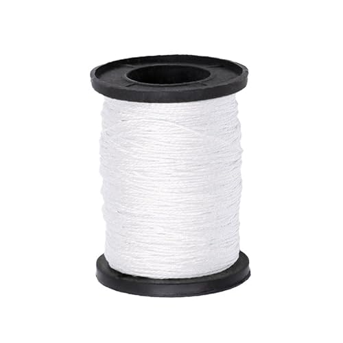 50 m Strong Bonded Nylon Sewing Threads Black Nylon for Sewing, Upholstery (White, 50 m) von BroLuka
