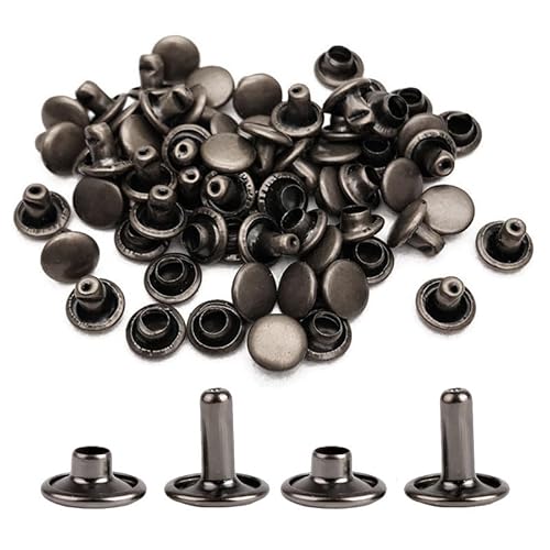 60 Sets Nieten aus Leder mit Doppelkapseln, Metall-Gunmetal, Pilzstuds aus Metall, Mode für Stoffgürtel, Tierhalsbänder, Stiefelreparaturen, Dekorationen 60 Sets Nieten aus Leder mit Doppelkapseln, Metall-Gunmetal, Pilzstuds aus Metall, Mode für Stoffgürtel, Tierhalsbänder, Stiefelreparaturen, Dekorationen von BroLuka
