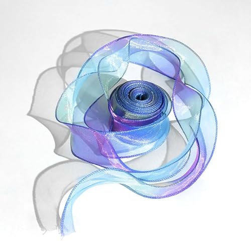 Chiffonband mit Farbverlauf, glitzernd, schillernd, transparent, Organzaband, Hochzeitsdekoration, Geschenkverpackung, Blumensträuße Chiffonband mit Farbverlauf, glitzernd, schillernd, transparent, Organzaband, Hochzeitsdekoration, Geschenkverpackung, Blumensträuße von BroLuka
