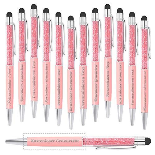12 personalisierter Kugelschreiber, individuell gravierter Kugelschreiber mit Name, Logo oder Nachricht für Jubiläum, Geburtstag, Abschluss, Büro – mittelgroßer Stift mit schwarzer Tinte 12 personalisierter Kugelschreiber, individuell gravierter Kugelschreiber mit Name, Logo oder Nachricht für Jubiläum, Geburtstag, Abschluss, Büro – mittelgroßer Stift mit schwarzer Tinte von Brocade Creek