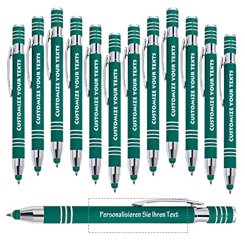 Brocade Creek 12 Personalisierte Kugelschreiber/Touchscreen-Kugelschreiber, Geschenkstifte mit individuellem Text für Arbeitszimmer/Büro, Optional bis zu 500 Stifte von Brocade Creek