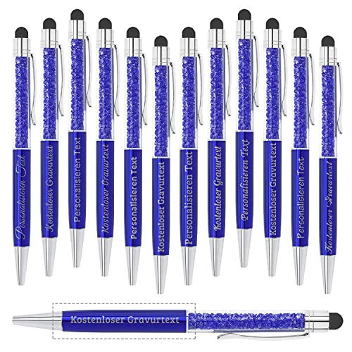 Personalisierter Kugelschreiber 12, individueller Kugelschreiber, kostenlose Gravur mit Namenslogo, schwarzer Tintenstift mit Touch-Stift, Büro, Gedenktag, Abschluss, Geburtstagsgeschenk, blau Personalisierter Kugelschreiber 12, individueller Kugelschreiber, kostenlose Gravur mit Namenslogo, schwarzer Tintenstift mit Touch-Stift, Büro, Gedenktag, Abschluss, Geburtstagsgeschenk, blau von Brocade Creek