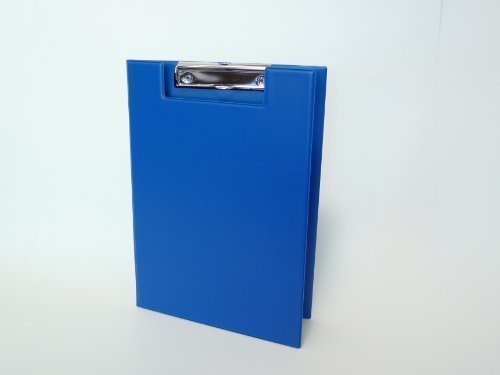 Aufklappbare Klemmbrettmappe DIN A4 blau aus dt. Herstellung von Brockhoff Präsentationssysteme