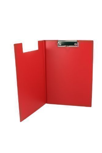 Aufklappbare Klemmbrettmappe DIN A4 rot aus dt. Herstellung von Brockhoff Präsentationssysteme