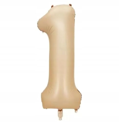 BALON EINZIGARTIGE 1 BEGE FOLIE IN STIRM 100CM GEBURTSTAND von Brokatove