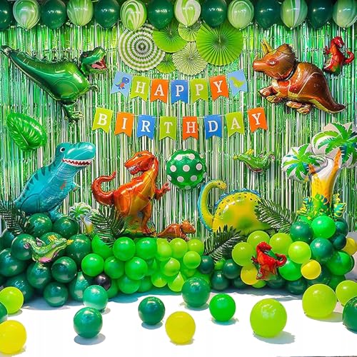 BALONEN GIRLAND BALONEN-GIRLAND DINOZAURY MEGA SET 9 DINOZAUREN GEBURTLICHE BANER von Brokatove