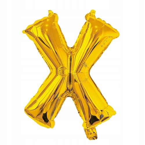 Ballon Buchstabe X gold folienfarben 40cm Name Schriftzug Buchstabe Hochzeit Geburtstag Event von Brokatove